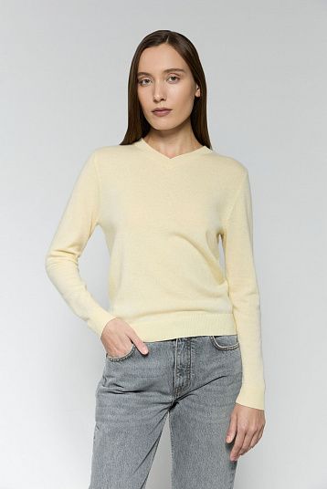 Пуловер из кашемира сливочный