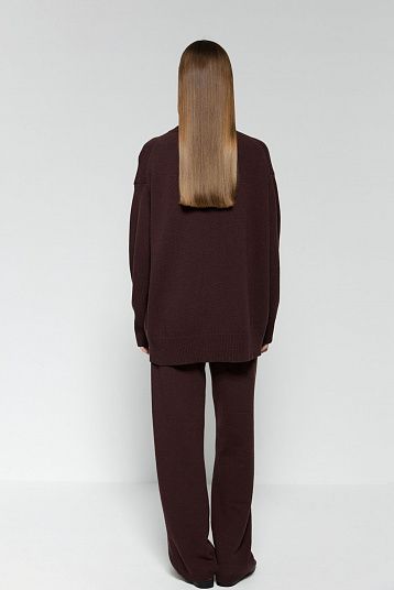 Джемпер из смесового кашемира портвейн