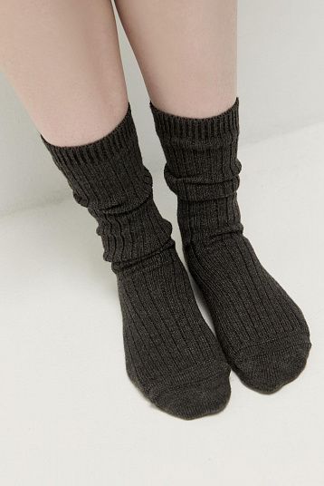 Носки в рубчик из хлопка