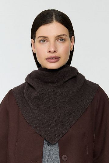 Косынка из смесового кашемира темно-коричневый