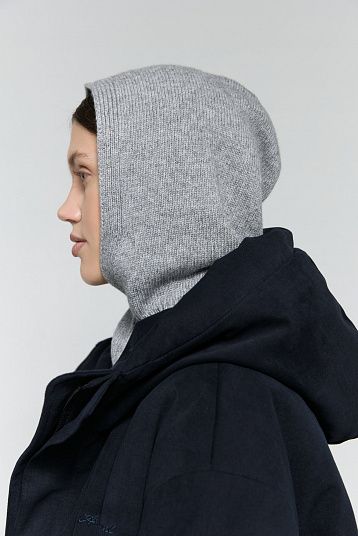 Капор из смесового кашемира ver.2.0 серый