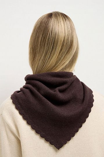 Косынка из смесового кашемира с фигурным краем