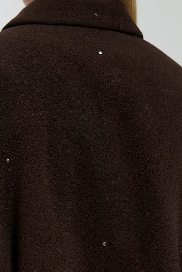 Куртка-бомбер из итальянской шерсти шоколадный