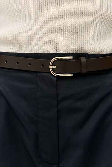 Ремень из натуральной кожи коричневый