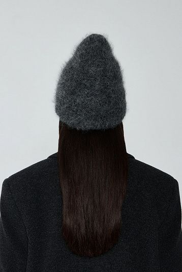 Шапка из альпаки графит