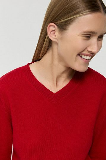 Пуловер из кашемира красный