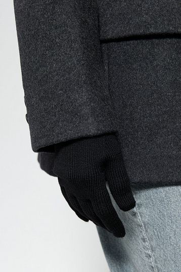 Перчатки из мериноса черный