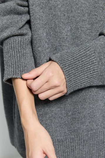 Джемпер из смесового кашемира графит