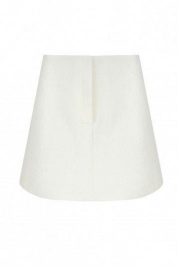 Юбка мини из букле молочный